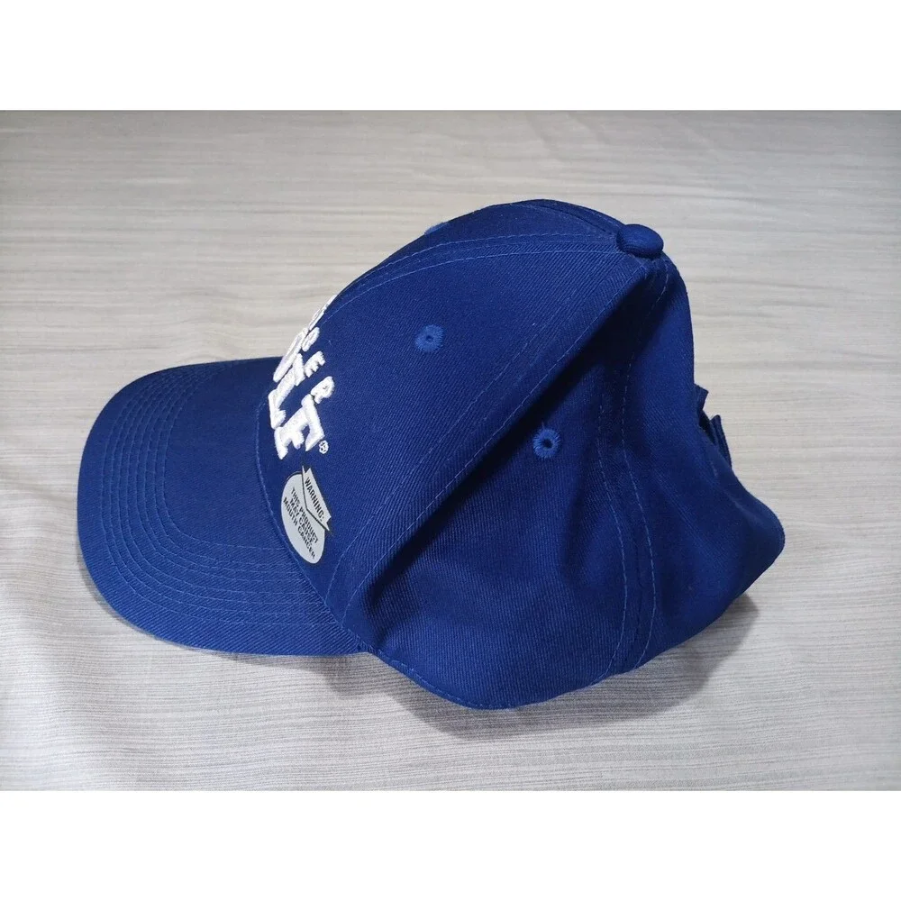 Timber Wolf Tobacco Advertising Blue Strapback Hat Cap